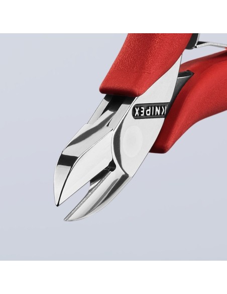 Alicates de corte diagonal para electrónica recubiertos de plástico 115 mm KNIPEX 77 01 115