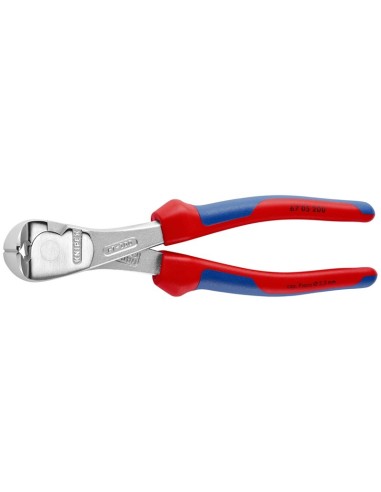 Alicates de corte frontal de fuerza con fundas multicomponentes cromado 200 mm KNIPEX 67 05 200