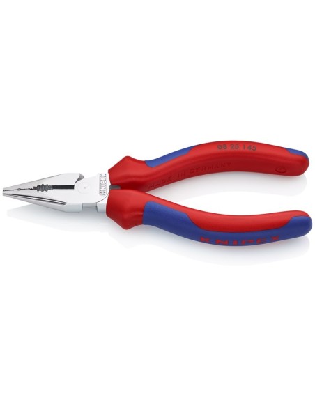 Alicate universal en punta con fundas multicomponentes cromado 145 mm KNIPEX 08 25 145