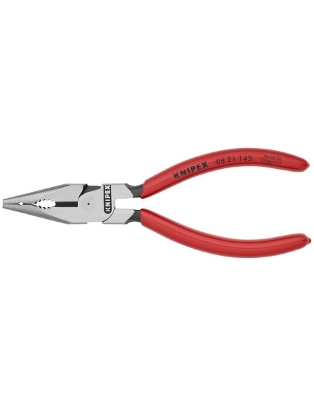 Alicate universal en punta recubiertos de plástico negro atramentado 145 mm KNIPEX 08 21 145