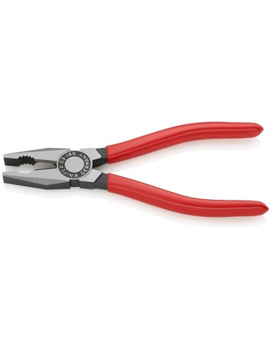 Alicate universal recubiertos de plástico negro atramentado 180 mm KNIPEX 03 01 180 EAN