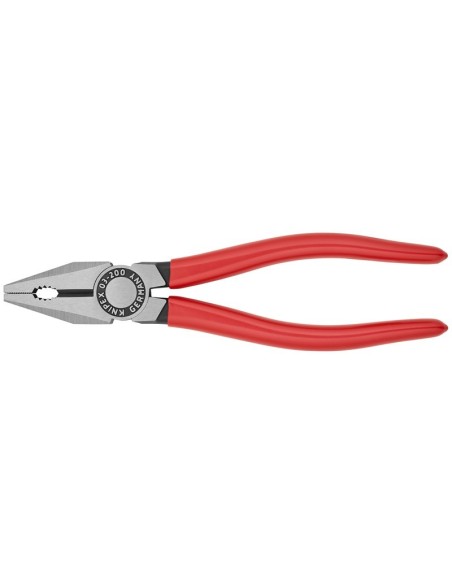 Alicate universal recubiertos de plástico negro atramentado 200 mm KNIPEX 03 01 200 EAN
