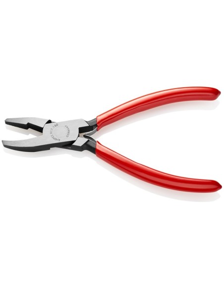 Alicate para partir vidrio recubiertos de plástico negro atramentado 160 mm KNIPEX 91 71 160