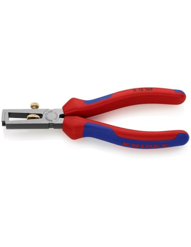 Alicate pelacables universales con fundas multicomponentes negro atramentado 160 mm KNIPEX 11 12 160
