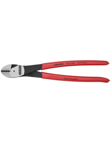 Alicates de corte diagonal de fuerza recubiertos de plástico negro atramentado 250 mm KNIPEX 74 21 250