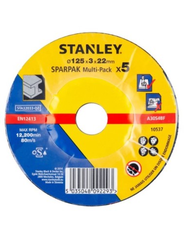 5 discos de corte para metal 125x22