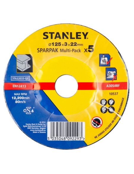 5 discos de corte para metal 125x22