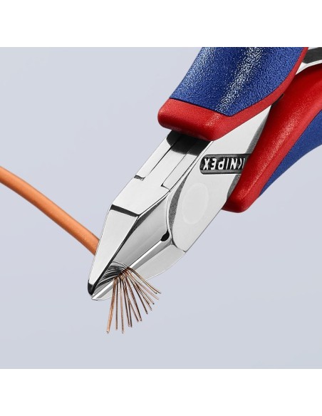Alicates de corte diagonal para electrónica con fundas multicomponentes 115 mm KNIPEX 77 32 115
