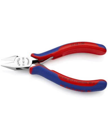 Alicates de corte diagonal para electrónica con fundas multicomponentes 130 mm KNIPEX 77 42 130
