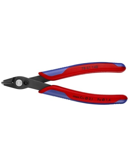 Electronic Super Knips XL con fundas multicomponentes bruñido 140 mm (cartulina autoservicio/blíster) KNIPEX 78 61 140 SB