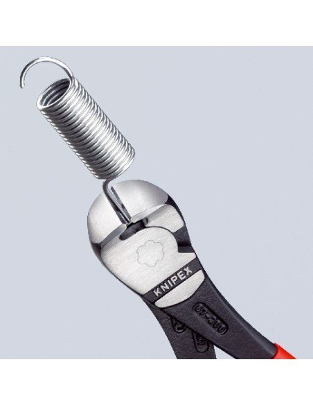 Alicates de corte frontal de fuerza recubiertos de plástico negro atramentado 140 mm (cartulina autoservicio/blíster) KNIPEX 67