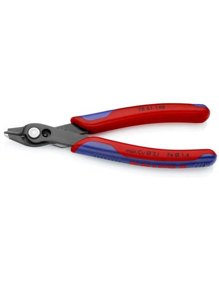 Electronic Super Knips XL con fundas multicomponentes bruñido 140 mm (cartulina autoservicio/blíster) KNIPEX 78 61 140 SB