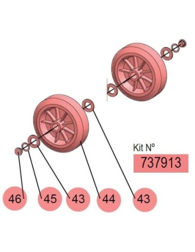 KIT RUEDAS Ø160MM DRAINER 70