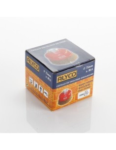 ALYCO 197610 Cepillo de taza alambre ondulado latonado 2