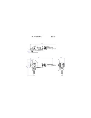 Amoladora eléctrica 2400W 230mm METABO 606467260 W 24-230 MVT