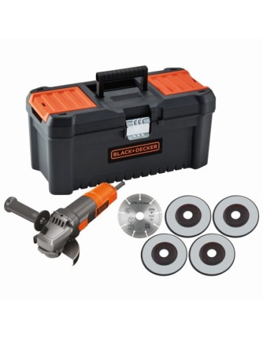 BEG220KA5-QS - Mini-Amoladora 900W 125mm con 5 discos y caja de herramientas 16