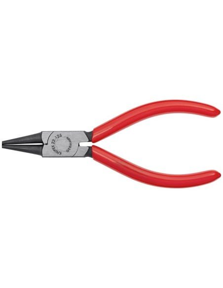 Alicate de boca redonda recubiertos de plástico negro atramentado 125 mm KNIPEX 22 01 125