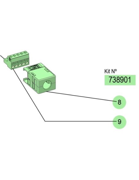 KIT CONECTOR MACHO 5 POLOS + CARCASA