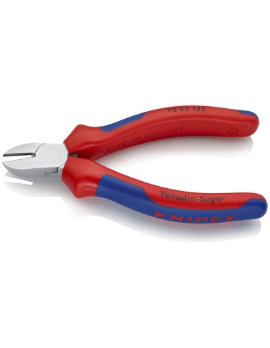 Alicate de corte diagonal con fundas multicomponentes cromado 125 mm KNIPEX 70 05 125