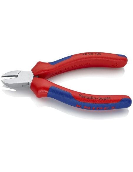 Alicate de corte diagonal con fundas multicomponentes cromado 125 mm KNIPEX 70 05 125