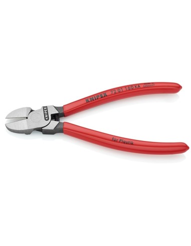 Alicate de corte diagonal para plásticos cabeza redonda recubiertos de plástico 160 mm KNIPEX 72 01 160 KA