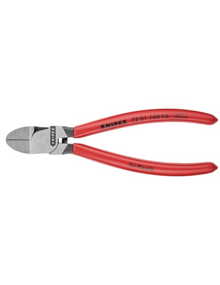 Alicate de corte diagonal para plásticos cabeza redonda recubiertos de plástico 160 mm KNIPEX 72 01 160 KA