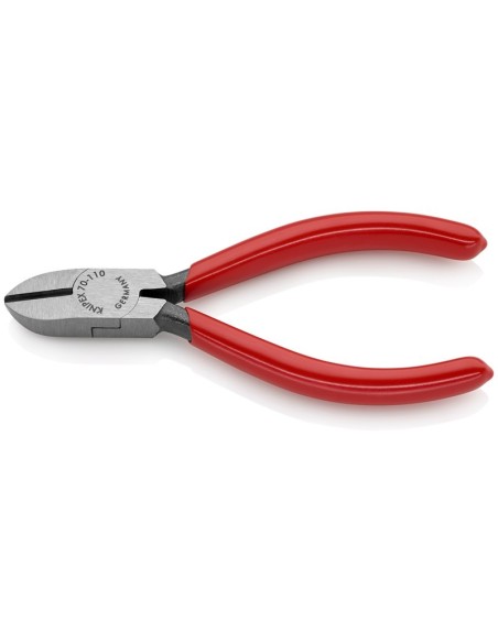 Alicate de corte diagonal recubiertos de plástico negro atramentado 110 mm (cartulina autoservicio/blíster) KNIPEX 70 01 110 SB