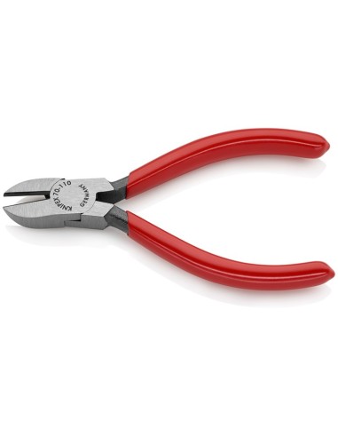 Alicate de corte diagonal recubiertos de plástico negro atramentado 110 mm (cartulina autoservicio/blíster) KNIPEX 70 01 110 SB