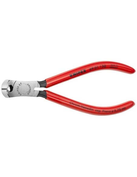 Alicate de corte frontal para mecánicos recubiertos de plástico negro atramentado 130 mm KNIPEX 69 01 130
