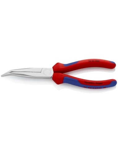 Alicate de montaje (alicate de boca cigüeña) con fundas multicomponentes cromado 200 mm KNIPEX 26 25 200