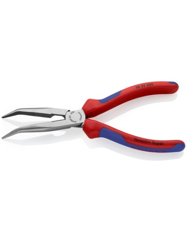 Alicate de montaje (alicate de boca cigüeña) con fundas multicomponentes negro atramentado 200 mm KNIPEX 26 22 200
