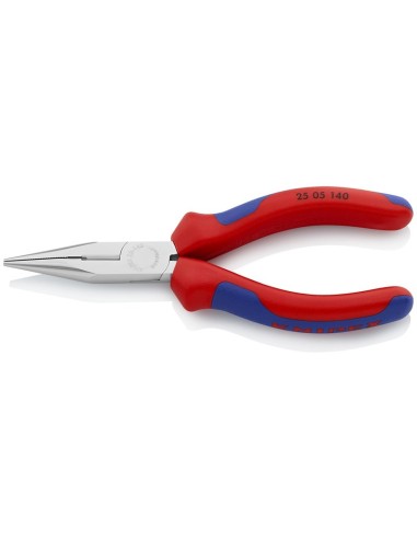 Alicate de montaje (alicate de radio) con fundas multicomponentes cromado 140 mm KNIPEX 25 05 140