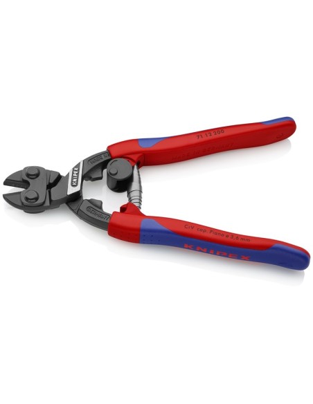 CoBolt Cortabulones compacto con fundas esbeltas en dos componentes negro atramentado 200 mm KNIPEX 71 12 200
