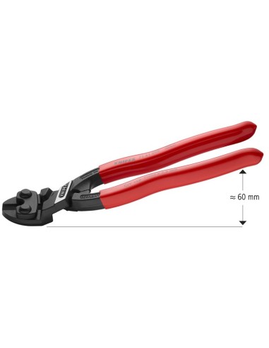 CoBolt Cortabulones compacto recubiertos de plástico negro atramentado 200 mm KNIPEX 71 41 200
