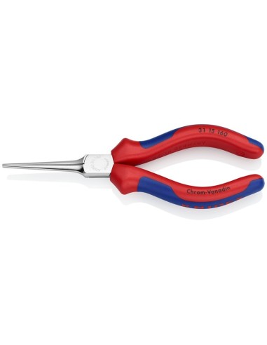 Alicate de presión (Alicate acabado en punta) con fundas multicomponentes cromado 160 mm KNIPEX 31 15 160