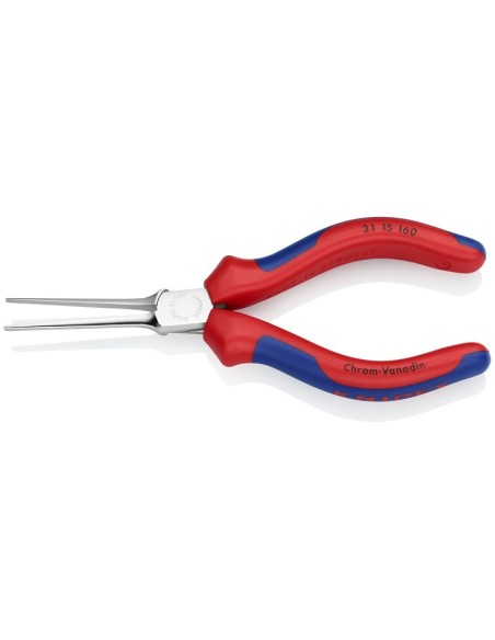 Alicate de presión (Alicate acabado en punta) con fundas multicomponentes cromado 160 mm KNIPEX 31 15 160