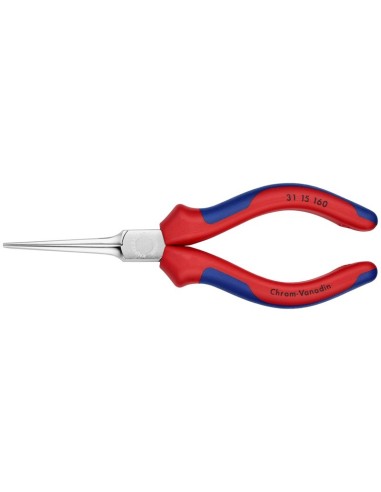 Alicate de presión (Alicate acabado en punta) con fundas multicomponentes cromado 160 mm KNIPEX 31 15 160