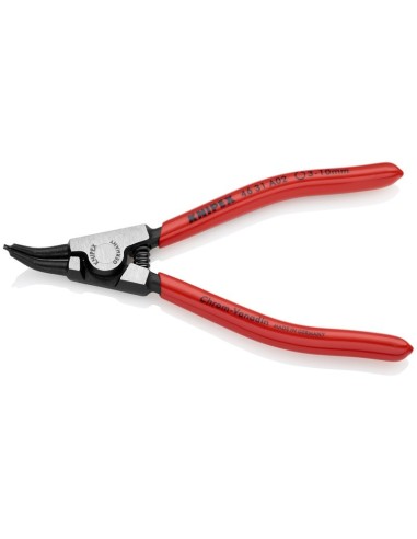 Alicate para arandelas para arandelas exteriores de ejes en ángulo de 45° recubiertos de plástico negro atramentado 130 mm KNIP
