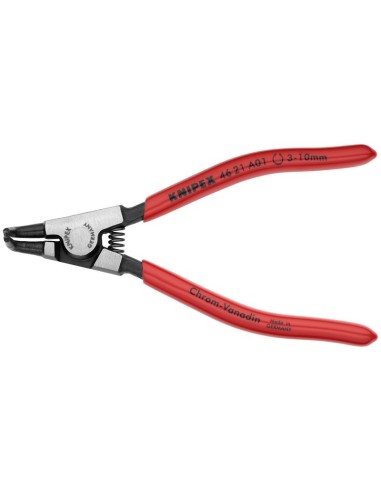 Alicate para arandelas para arandelas exteriores de ejes recubiertos de plástico negro atramentado 125 mm KNIPEX 46 21 A01