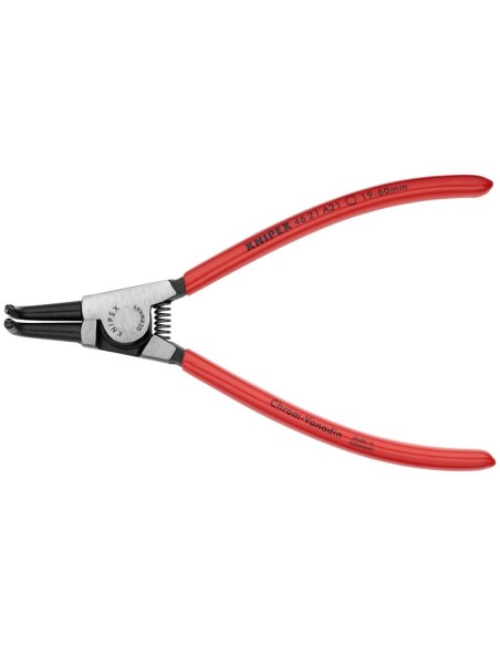Alicate para arandelas para arandelas exteriores de ejes recubiertos de plástico negro atramentado 170 mm KNIPEX 46 21 A21