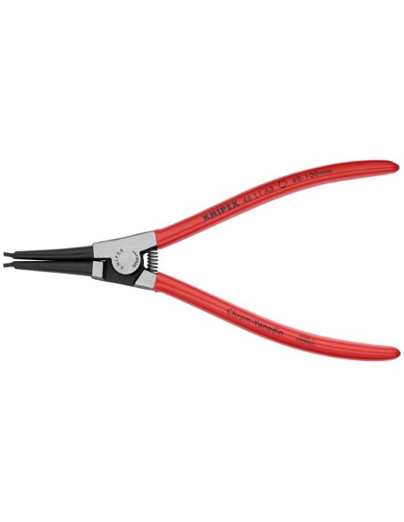 Alicate para arandelas para arandelas exteriores de ejes recubiertos de plástico negro atramentado 210 mm KNIPEX 46 11 A3