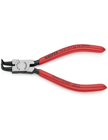 Alicate para arandelas para arandelas interiores en taladros recubiertos de plástico negro atramentado 130 mm KNIPEX 44 21 J11