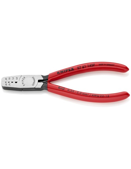 Alicate para crimpar punteras huecas recubiertos de plástico 145 mm KNIPEX 97 61 145 F