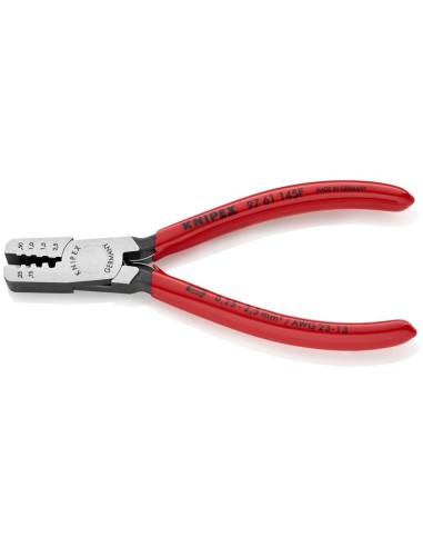 Alicate para crimpar punteras huecas recubiertos de plástico 145 mm KNIPEX 97 61 145 F