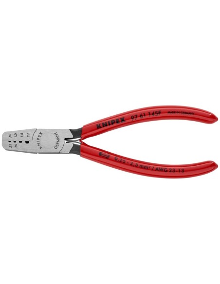 Alicate para crimpar punteras huecas recubiertos de plástico 145 mm KNIPEX 97 61 145 F