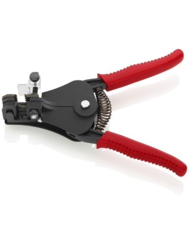Alicate pelacables con cuchillas de forma precisa con fundas de plástico negro, lacado 180 mm KNIPEX 12 11 180 EAN