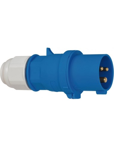 Clavija y toma CEE 230V/16A para exteriores con 3 polos