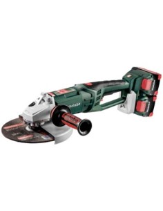 Amoladora 230mm + 4 baterías de 18V + cargador ASC 145 Duo + maletín METABO 613102810 WPB 36-18 LTX BL 230