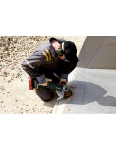 Amoladora 230mm + 4 baterías de 18V + cargador ASC 145 Duo + maletín METABO 613102810 WPB 36-18 LTX BL 230 2