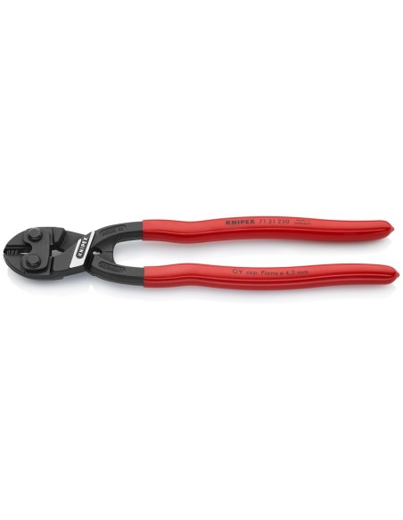 CoBolt XL Cortabulones compacto recubiertos de plástico negro atramentado 250 mm KNIPEX 71 31 250